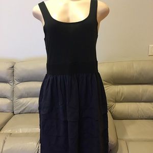 Theory Black & Navy Tank Top Dress